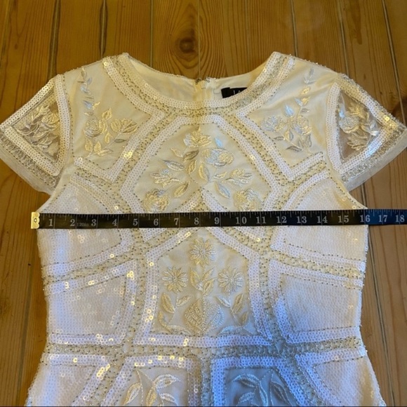 NWOT Lulus Spread Your Shine White Sequin Embroidered Bodycon Dress - Picture 11 of 16